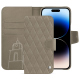 Apple iPhone 15 Pro Max leather case - Darboun sabla - Couture ( Pantone #BCB1A1 )