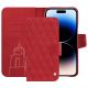 Lederschutzhülle Apple iPhone 15 Pro Max - Rouge troupelenc - Couture ( Pantone #AB191A )