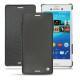 Sony Xperia M4 Aqua leather case - Noir ( Nappa - Black ) 