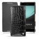 Custodia in pelle Sony Xperia Z3+ - Xperia Z4 - Crocodile nero