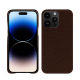 レザーケース Apple iPhone 15 Pro Max - Châtaigne ( Pantone #1b1107 ) 
