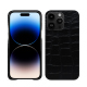 Funda de piel Apple iPhone 15 Pro Max - Crocodile nero ( Noir / Black) 