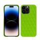 Apple iPhone 15 Pro Max leather cover - Vert fluo - Couture ( Pantone #00ab5f ) 