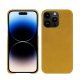 Lederschutzhülle Apple iPhone 15 Pro Max - Jaune soulèu ( Pantone #F3B934 )