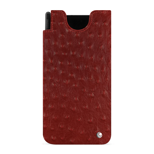 Samsung Galaxy Z Fold 5 ポーチ | スタイリッシュでパーソナライズされた保護機能Autruche ciliegia ( Pantone #a4343a ) 