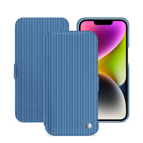 iPhone 15 Plus 水平翻盖 - 优雅与保护Abaca ishia ( Pantone #395775 ) 