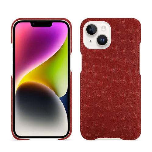Cover posteriore iPhone 15 Plus | La migliore protezioneAutruche ciliegia ( Pantone #a4343a ) 