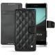 Sony Xperia Z3+ - Xperia Z4 leather case - Noir - Couture ( Nappa - Black ) 