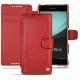 Housse cuir Sony Xperia Z3+ - Xperia Z4 - Rouge ( Nappa - Pantone 199C ) 