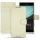 Sony Xperia Z3+ - Xperia Z4 leather case - Ivoire ( Sleek P C12 - White ) 