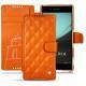 Sony Xperia Z3+ - Xperia Z4 leather case - Arange clouquié - Couture