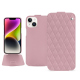 Housse cuir Apple iPhone 15 Plus - Rose - Couture ( Nappa - Pantone #efbae1 ) 