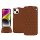 Housse cuir Apple iPhone 15 Plus - Marron - Couture ( Nappa - Pantone #8B4720 ) 