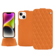 Lederschutzhülle Apple iPhone 15 Plus - Orange - Couture ( Nappa - Pantone #ff9351 ) 