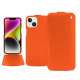 Apple iPhone 15 Plus leather case - Orange fluo ( Pantone #ff5406 ) 