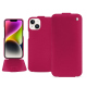 Apple iPhone 15 Plus leather case - Rose fluo ( Pantone #ff16b4 ) 