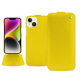 Apple iPhone 15 Plus leather case - Jaune fluo ( Pantone #c9ff57 ) 