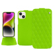 Apple iPhone 15 Plus leather case - Vert fluo - Couture ( Pantone #00ab5f ) 