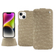 Custodia in pelle Apple iPhone 15 Plus - Autruche desert ( Pantone #A39382 ) 
