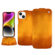 Housse cuir Apple iPhone 15 Plus - Orange Patine