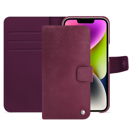 Funda cartera de lujo iPhone 15 Plus | Máxima elegancia y protecciónPrune vintage ( Pantone #612434 ) 