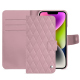Capa em pele Apple iPhone 15 Plus - Rose - Couture ( Nappa - Pantone #efbae1 ) 