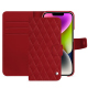 Funda de piel Apple iPhone 15 Plus - Rouge - Couture ( Nappa - Pantone #d50032 ) 