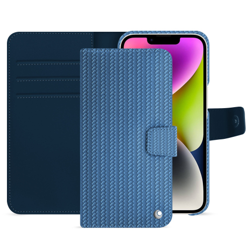 Luxury wallet case iPhone 15 Plus | Maximum elegance and protectionAbaca ishia ( Pantone #395775 ) 
