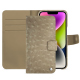 Capa em pele Apple iPhone 15 Plus - Autruche desert ( Pantone #A39382 ) 
