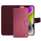 Capa em pele Apple iPhone 15 Plus - Serpent ciclamino ( Pantone #9E4C6E ) 