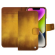 Apple iPhone 15 Plus leather case - Doré Patine