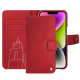 Housse cuir Apple iPhone 15 Plus - Rouge troupelenc ( Pantone #AB191A )