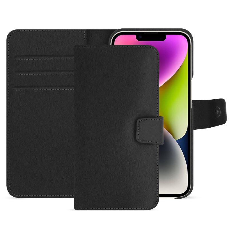 Apple iPhone 15 Plus leather case - Noir PU ( Black ) 
