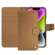 Apple iPhone 15 Plus leather case - Beige Veggie ( Pantone #dab9a1 ) 