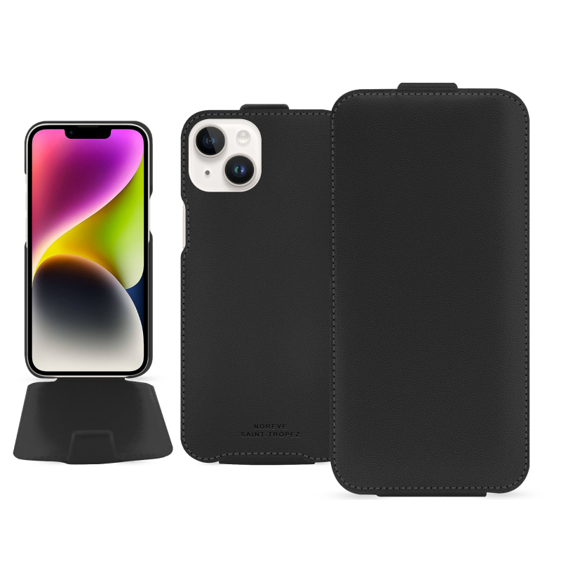 Apple iPhone 15 Plus leather case - Noir PU ( Black ) 