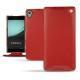 Housse cuir Sony Xperia Z3+ - Xperia Z4 - Rouge ( Nappa - Pantone 199C ) 