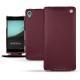 Housse cuir Sony Xperia Z3+ - Xperia Z4 - Lie de vin ( Pantone 5115C ) 