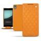 Sony Xperia Z3+ - Xperia Z4 leather case - Orange fluo - Couture