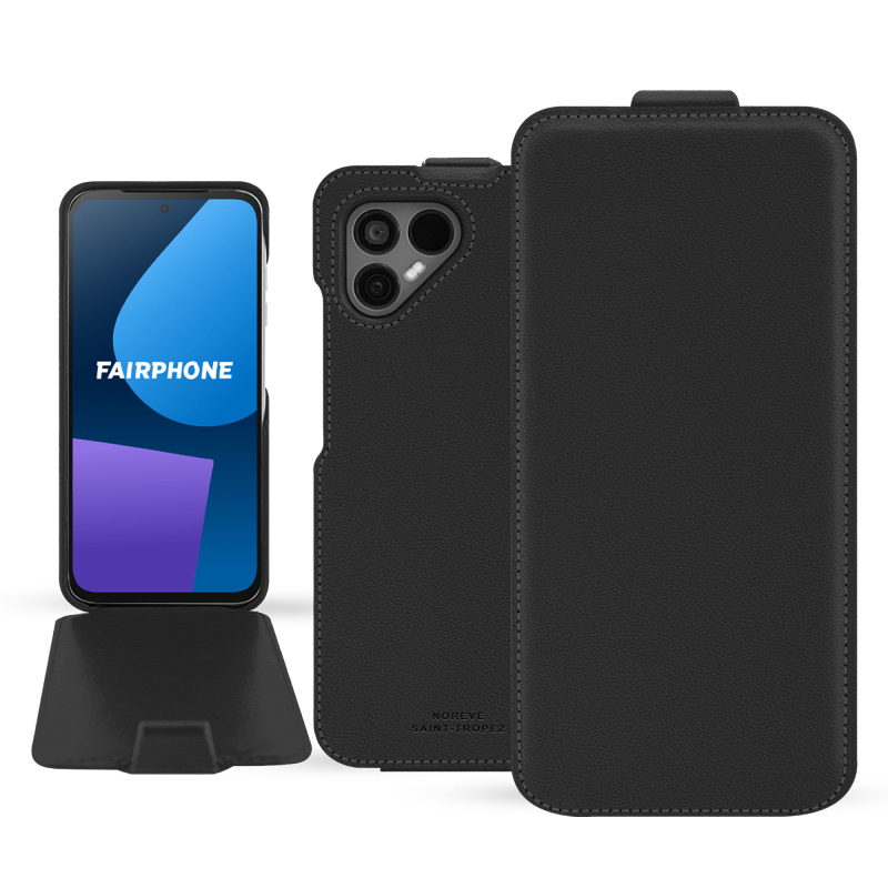 Lederschutzhülle Fairphone 5 - Noir PU ( Black ) 