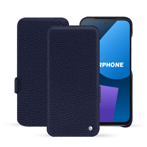 Housse rabat horizontal Fairphone 5 | Élégance et protection premiumCobalt ( Pantone #2b253f ) 