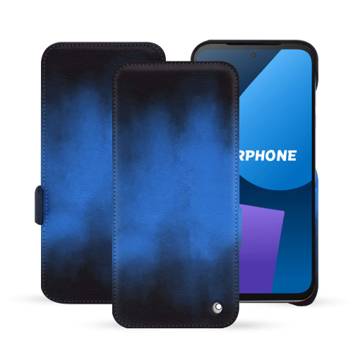 Capa com aba horizontal para Fairphone 5 | Elegância e proteção de primeira qualidadeBleu Patine