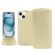 Lederschutzhülle Apple iPhone 15 - Beige ( Nappa - Pantone #ceb888 ) 