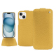 Lederschutzhülle Apple iPhone 15 - Mimosa ( Pantone #b39437 ) 