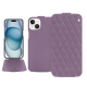 Capa em pele Apple iPhone 15 - Lilas - Couture ( Nappa - Pantone #b9a3e3 ) 
