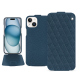 Custodia in pelle Apple iPhone 15 - Indigo - Couture ( Pantone #1f4565 ) 