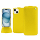 Capa em pele Apple iPhone 15 - Jaune fluo ( Pantone #c9ff57 ) 