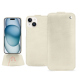 硬质真皮保护套 Apple iPhone 15 - Blanc escumo ( Pantone #D6D6D1 )