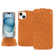 Custodia in pelle Apple iPhone 15 - Mandarine vintage - Couture ( Pantone #d47231 ) 