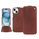 Funda de piel Apple iPhone 15 - Passion vintage ( Pantone #591d16 ) 