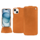 Housse cuir Apple iPhone 15 - Mandarine vintage ( Pantone #d47231 ) 